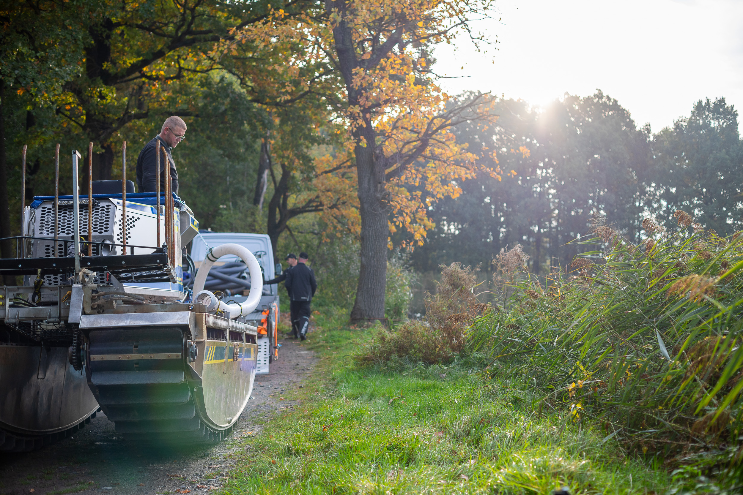 Picture of grass cutting and machinery